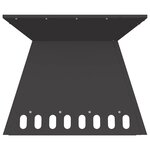 vidaXL Braise Noir 48 x 48 x 40 cm Acier laminé à froid