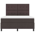 vidaXL Lit à ressorts avec matelas Marron foncé 160 x 200 cm tissu