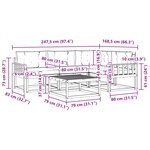 vidaXL Ensemble de canapés d'extérieur 5 pc Blanc et crème Polyester