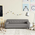 vidaXL Canapé pour enfants gris 90x53x30 cm similicuir