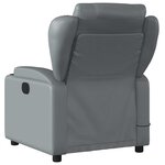 vidaXL Fauteuil de massage inclinable gris similicuir