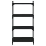 vidaXL Bibliothèque à 4 niveaux noir 60x30x120 cm bois d'ingénierie