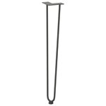 vidaXL Pieds en épingle à cheveux pour consoles  lot de 4  anthracite  72 cm  acier massif