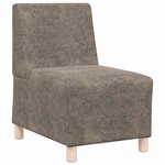vidaXL Canapé modulaire sans accoudoirs Gris foncé 55 cm Similicuir suède