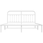 vidaXL Cadre de lit métal sans matelas et tête de lit blanc 183x213 cm