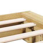 vidaXL Cadre de lit sans matelas 140x190 cm bois massif de chêne