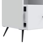 vidaXL Meuble TV Blanc 102 x 34 5 x 50 cm Bois d'ingénierie