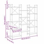 vidaXL Étagère chêne artisanal 156 x 25 x 167.5 cm Bois d'ingénierie
