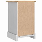 vidaXL Table de chevet avec tiroir Blanc 35 x 32 5 x 58 cm Pin massif