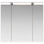 vidaXL Armoire Miroir de Salle de Bain Chêne fumé 80 x 14.5 x 70 cm