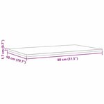 vidaXL Dessus de table 80x50x1 7 cm rectangulaire bois de pin massif