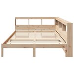 vidaXL Lit bibliothèque sans matelas 135x190 cm bois de pin massif