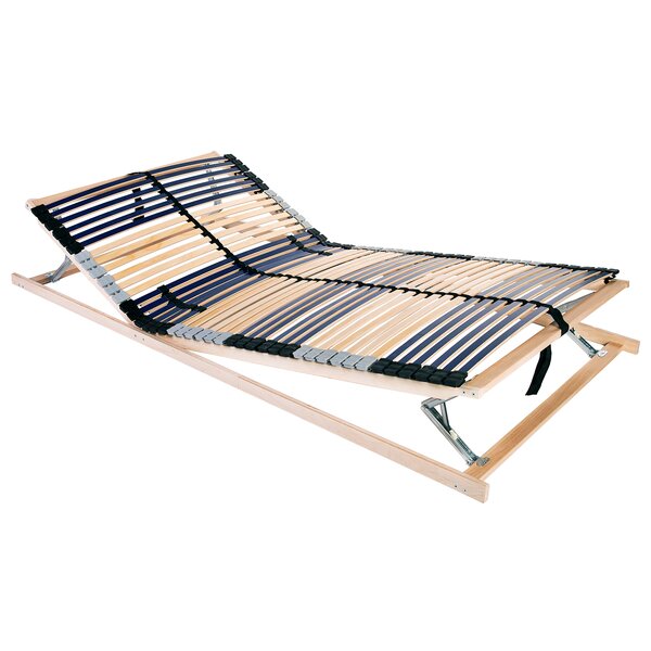 vidaXL Sommier à lattes Marron 120 x 190 cm Bois de hêtre massif