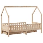 vidaXL Cadre de lit enfants avec tiroirs sans matelas 80x200 cm bois