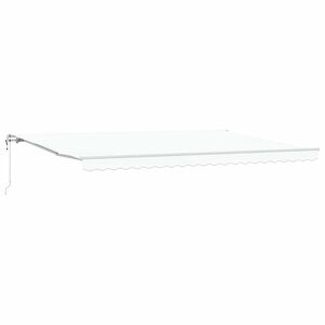 vidaXL Auvent Rétractable Blanc 500 × 350 cm tissu
