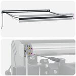 vidaXL Store rétractable automatique crème 300x250 cm