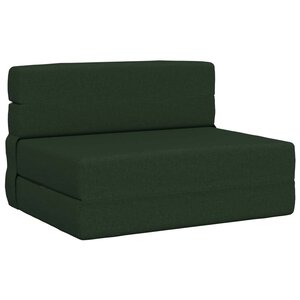 vidaXL Canapé-lit pliable Vert foncé 70 x 80 x 60 cm Tissu