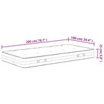 vidaXL Matelas à ressorts ensachés dureté moyenne 100x200 cm
