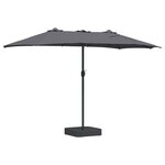 vidaXL Parasol de jardin Anthracite 385 x 209 x 244 cm Polyester
