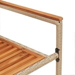 Chaises de jardin empilables vidaXL avec coussins (2 Pièces) - Beige en poly rattan