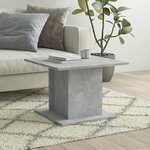 vidaXL Table basse gris béton 55 5x55 5x40 cm bois d'ingénierie