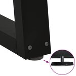 vidaXL Pieds de table à manger en V 2 pièces Noir 50x(72-73 3) cm Acier