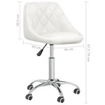 vidaXL Chaise pivotante de bureau Blanc Similicuir