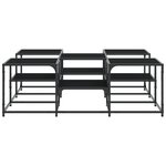 vidaXL Table basse noir 121x121x40cm Bois d'ingénierie