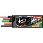 Etui carton 5 marqueurs pointe fine FREE acrylic T100 Set 1 'Spring' STABILO