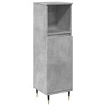 vidaXL Ensemble de meubles de salle de bain 3 Pièces gris béton