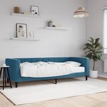 vidaXL Lit de jour avec matelas bleu 80x200 cm velours
