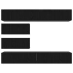 vidaXL Ensemble meuble TV 6 Pièces Chêne noir Bois d'ingénierie