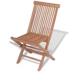 vidaXL Ensemble à manger d'extérieur 11 Pièces et chaises pliables Teck