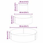 vidaXL Pot en métal Acier inoxydable Grand Résistant Cylindrique