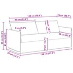 vidaXL Canapé Noir 196 x 82 x 85 cm tissu