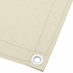vidaXL Écran de balcon crème 120x700 cm 100  polyester oxford