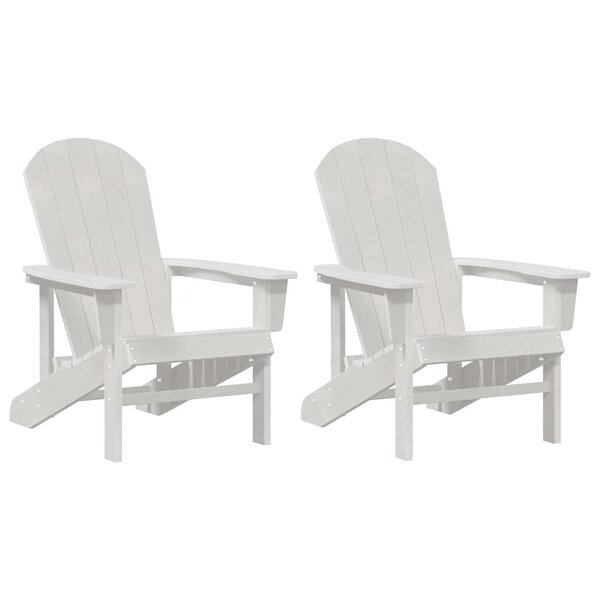 vidaXL Chaise de jardin 2 pc Blanc Polyéthylène
