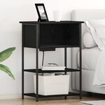 vidaXL Cabinet de chevet Chêne noir 55 x 31 x 76 cm Bois d'ingénierie