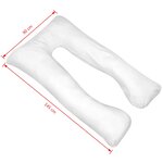 vidaXL Coussin de grossesse 90 x 145 cm Blanc