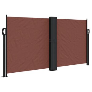 vidaXL Auvent latéral rétractable marron 120x1200 cm