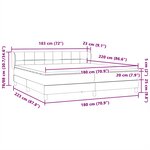 vidaXL Sommier à lattes de lit et matelas gris foncé 180x220cm velours