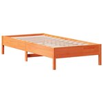 vidaXL Lit bibliothèque sans matelas cire marron 90x190 cm pin massif