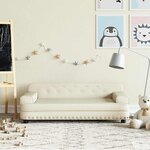 vidaXL Canapé pour enfants crème 90x53x30 cm similicuir