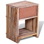 vidaXL Table de chevet avec tiroir Bois de teck recyclé
