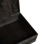 vidaXL Boîte en bois avec couvercle noir 40x30x13cm bois de pin massif