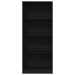 vidaXL Étagère Chêne noir 60 x 24 x 143 cm Bois d'ingénierie