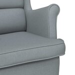 vidaXL Chaise à bascule gris clair 74x90x102 cm tissu