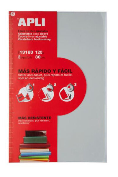 Couvre-livres avec rabat ajustable Rabat 30cm 3 pièces