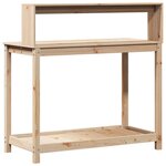 vidaXL Table de rempotage et étagères 108x50x109 5 cm bois massif pin