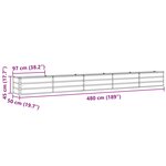 vidaXL Jardinière Gris clair 480 x 50 x 45 cm Acier galvanisé